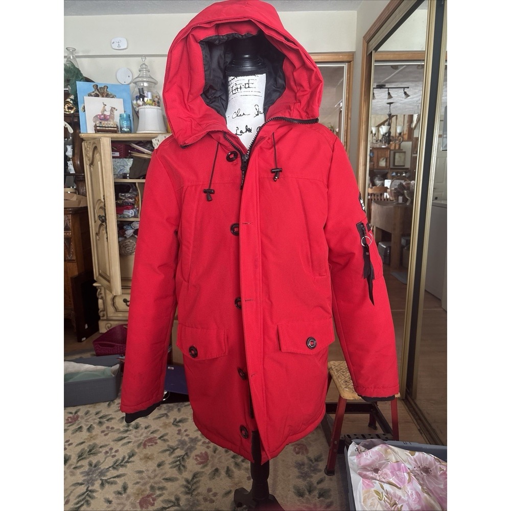 Puremsx Red Ski Jacket Winter Snow Coat Insulated Men's Medium